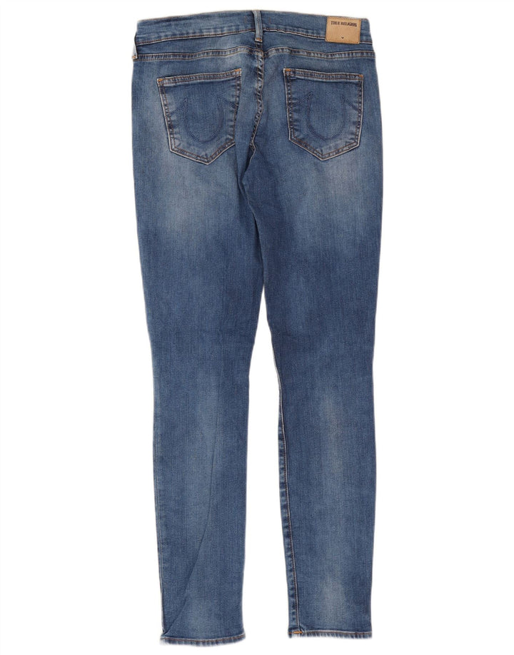 Женские узкие джинсы со средней посадкой True Religion W29 L29, синий хлопок