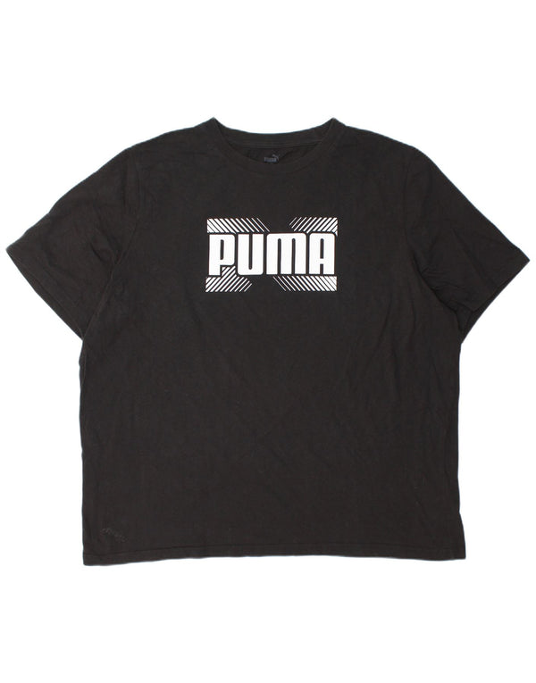 Мужская футболка с рисунком Puma 2XL, черный хлопок