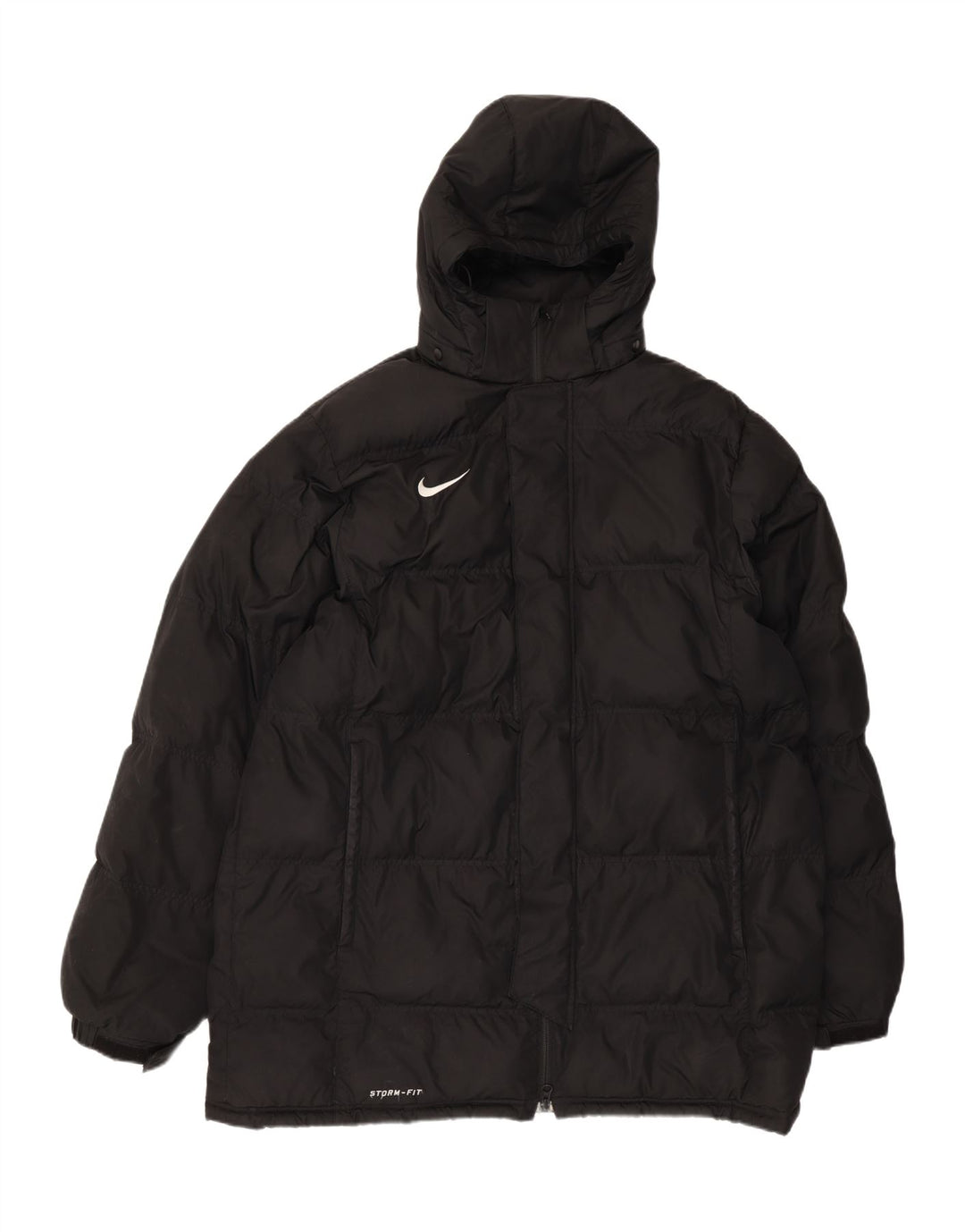 Мужская утепленная куртка с капюшоном Nike Storm-Fit UK 40, большая черная полиэстер