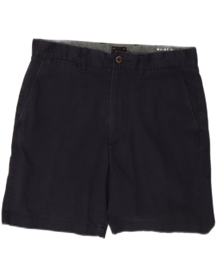 J. CREW Mens Chino Shorts W30 Medium Navy Blue Cotton Vintage J. Crew and Second-Hand J. Crew from Messina Hembry 