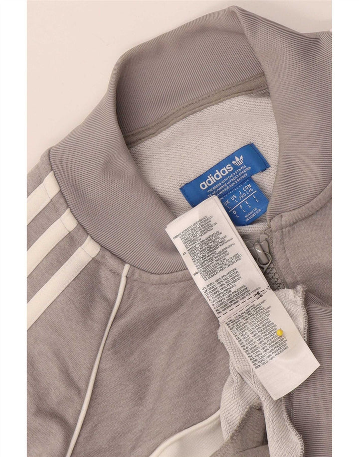 Мужской спортивный костюм Adidas, верхняя куртка, большой серый полиэстер с цветными блоками