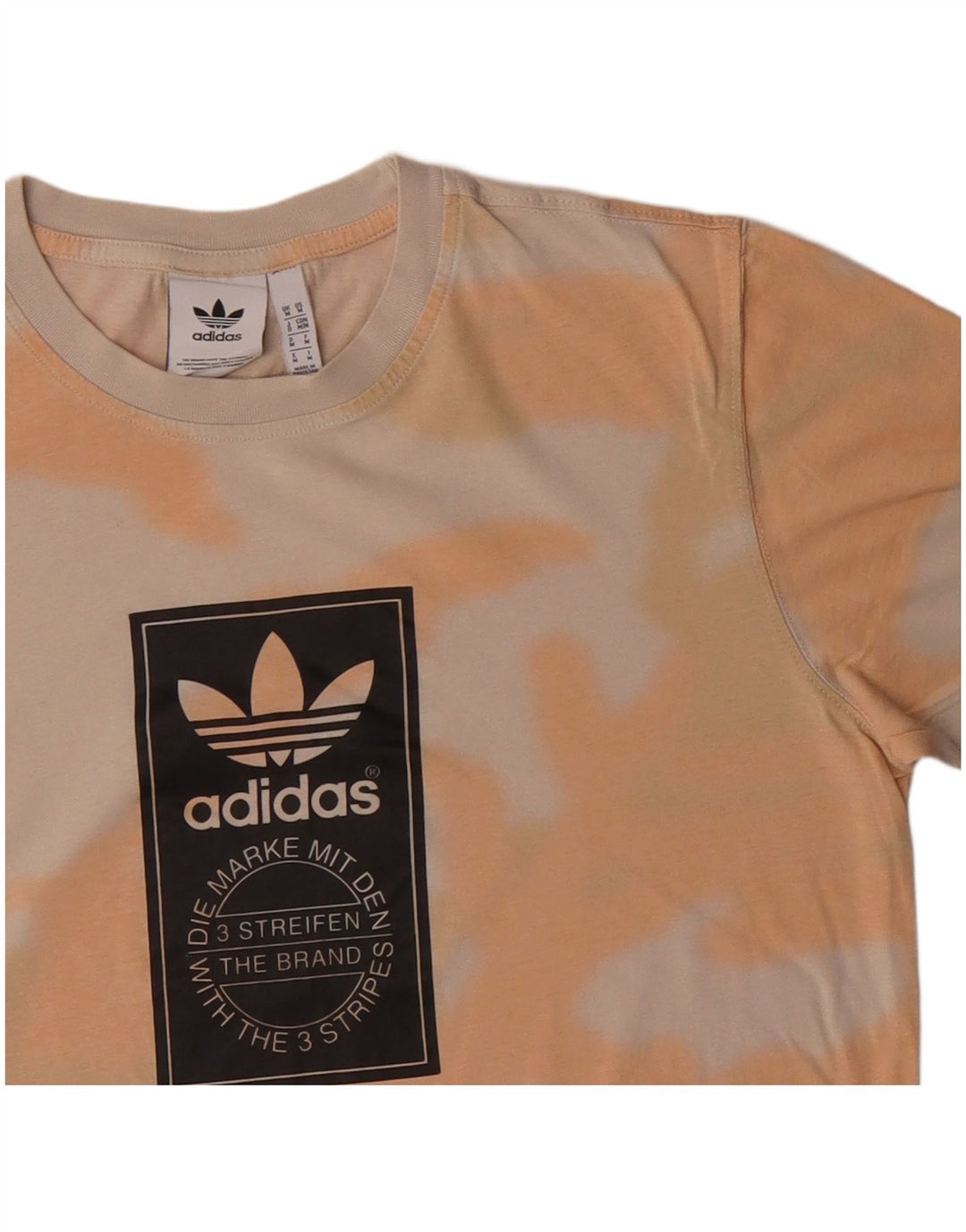 Adidas Мужская футболка с рисунком Top Medium Orange Tie Dye Хлопок