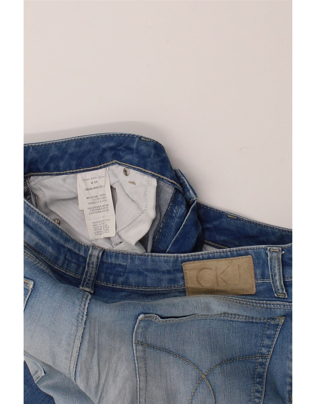 CALVIN KLEIN Womens Slim Jeans W33 L32 Blue Cotton Vintage Calvin Klein and Second-Hand Calvin Klein from Messina Hembry 