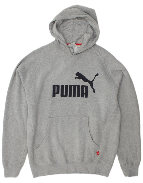 Толстовка мужская с рисунком PUMA, большая, серая