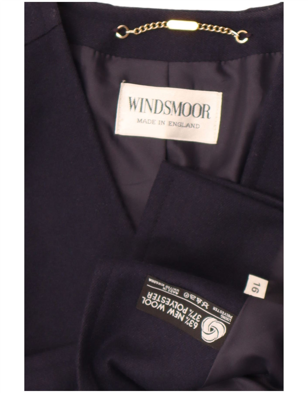 Женский двубортный пиджак Windsmoor UK 16, большой темно-синий