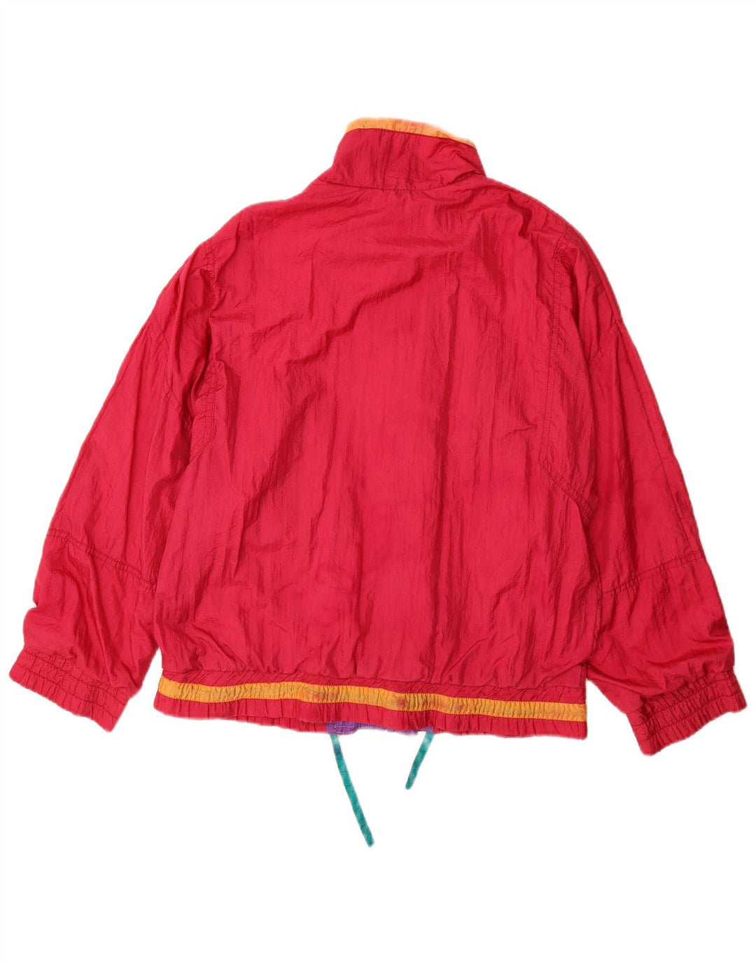 ROCK CREEK Womens Windbreaker Jacket UK 14 Medium Pink Colourblock 80s
