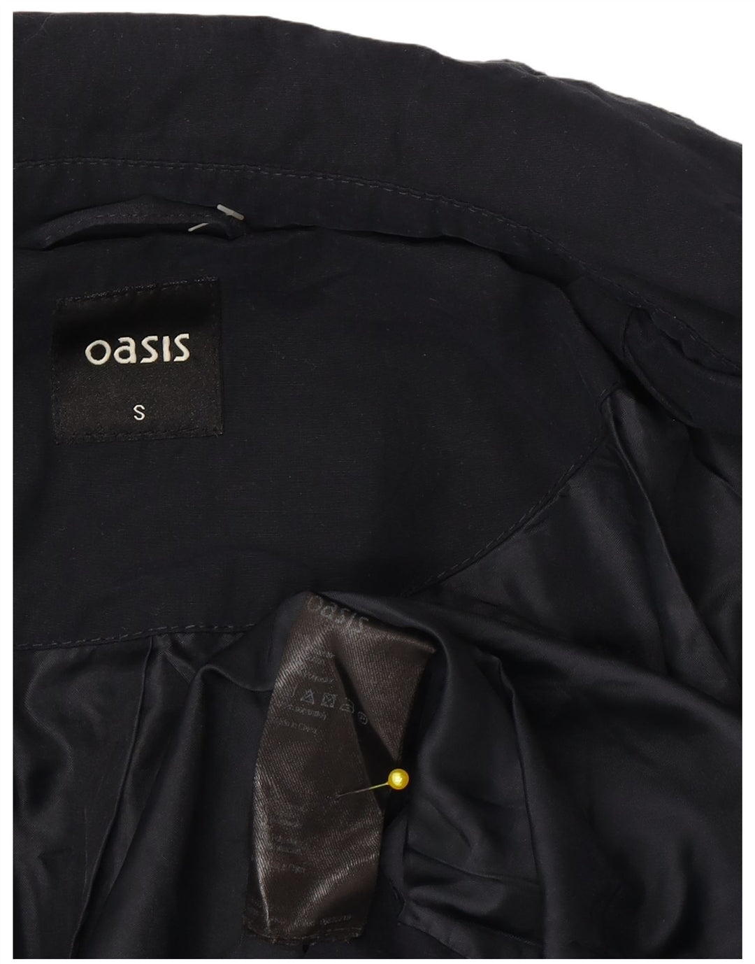 Женская куртка оверсайз в стиле милитари Oasis UK 10, маленький размер, темно-синий, полиэстер