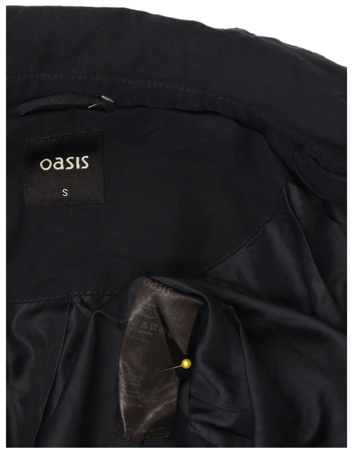 Женская куртка оверсайз в стиле милитари Oasis UK 10, маленький размер, темно-синий, полиэстер