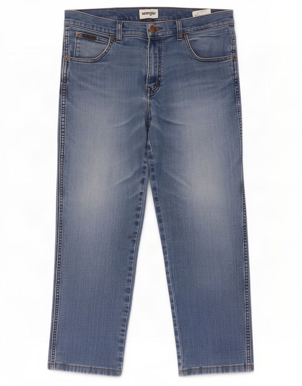 Мужские прямые джинсы Wrangler Texas W33 L30, синий хлопок