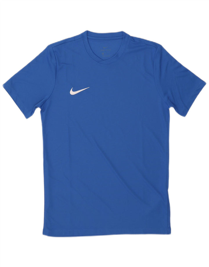 Мужская футболка Nike Dri Fit с графикой, верх, средний синий полиэстер