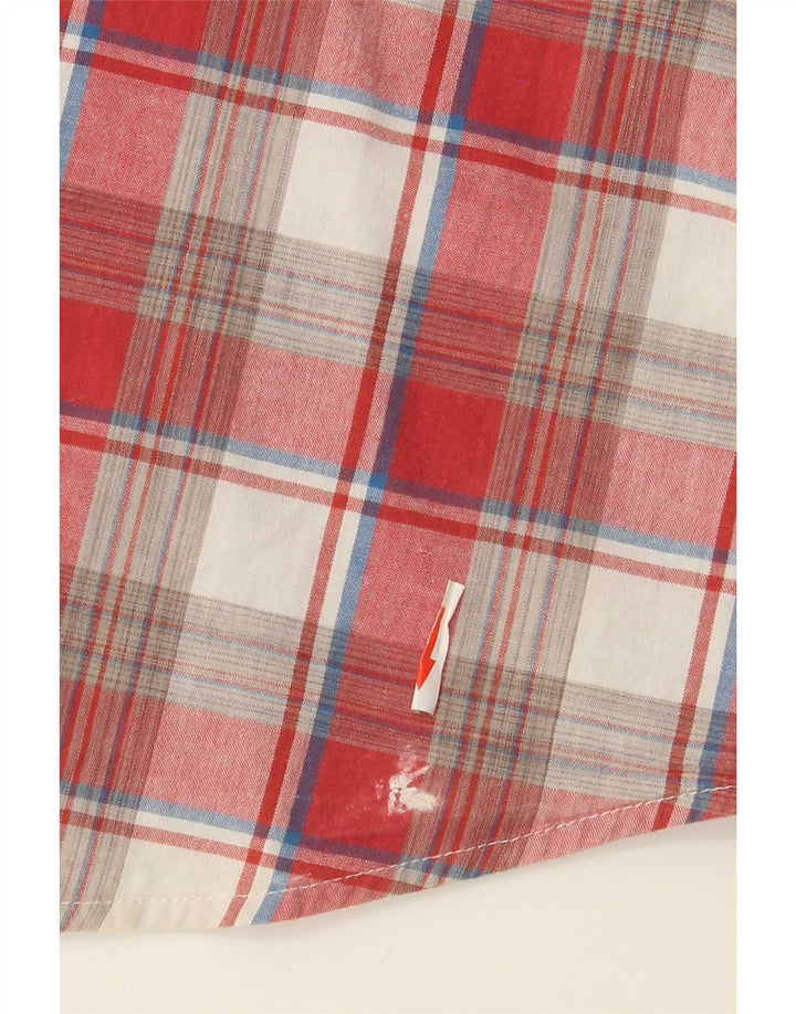 Мужская рубашка с коротким рукавом Levi's XL, хлопковая красная клетка