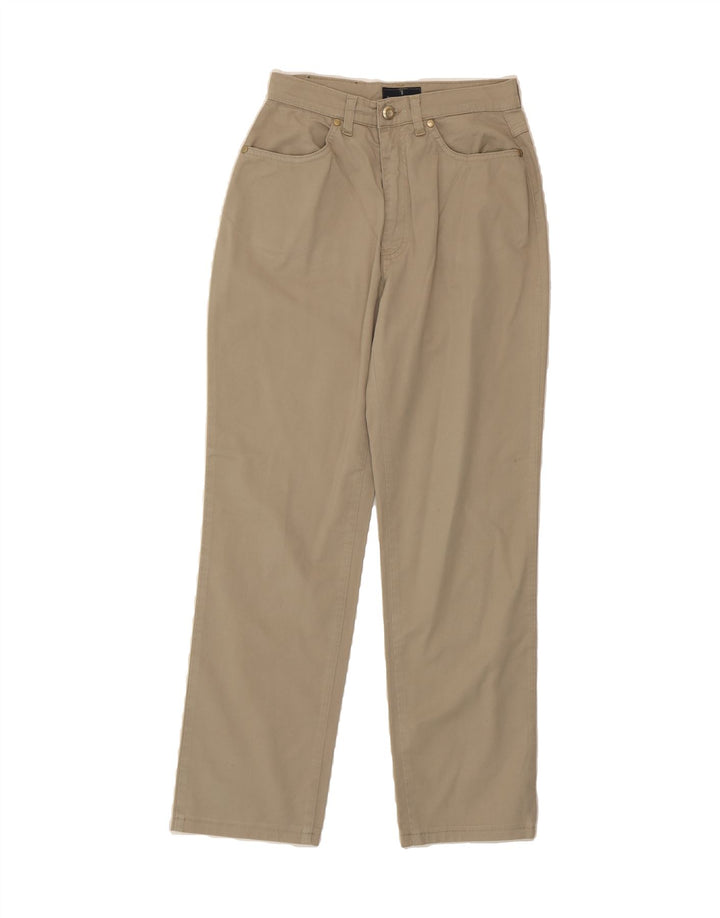 TRUSSARDI Womens Straight Jeans W27 L29 Beige Cotton Vintage Trussardi and Second-Hand Trussardi from Messina Hembry 