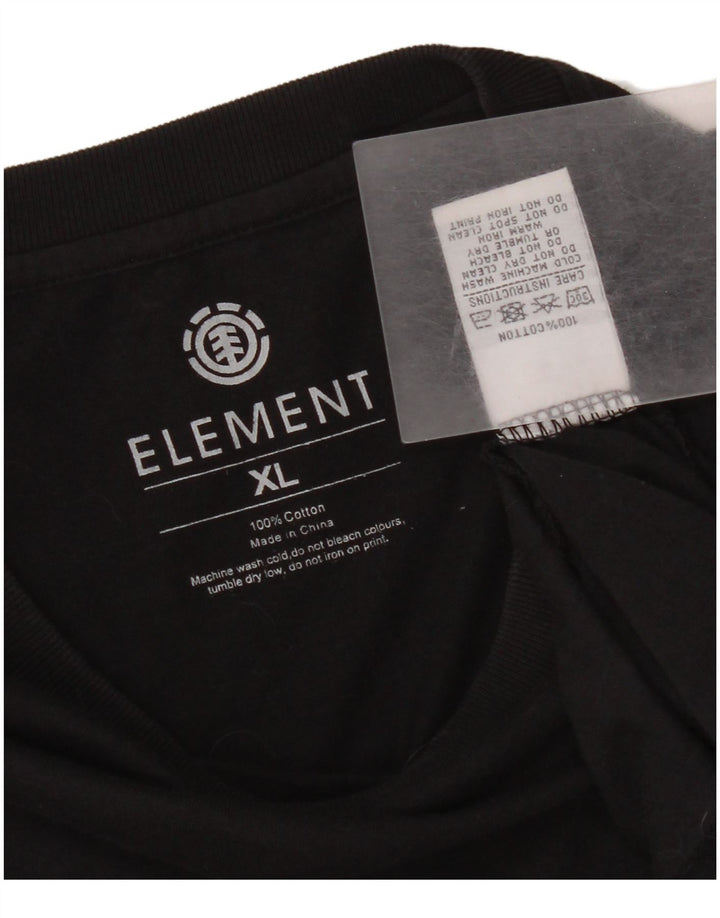 Мужская футболка с рисунком Element, топ XL, черный хлопок