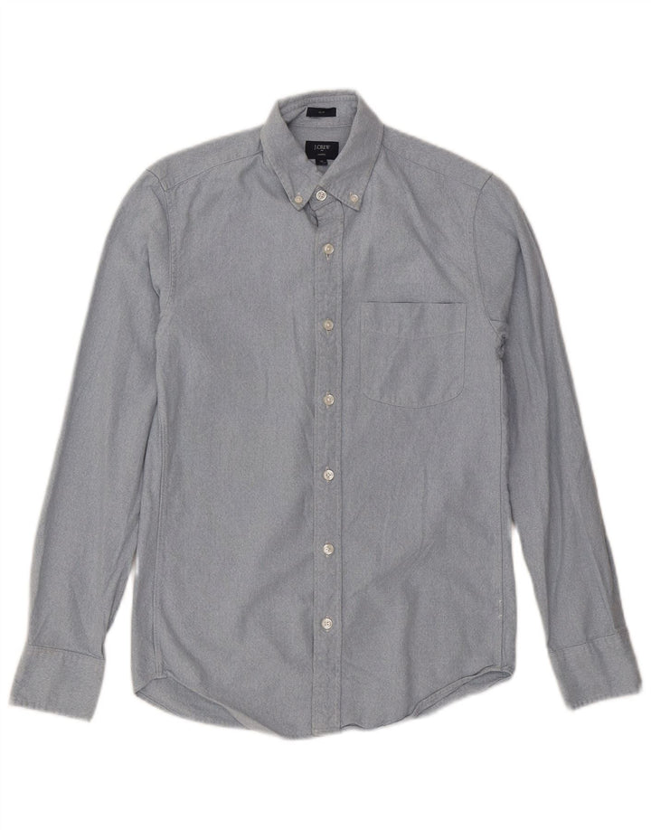 Мужская рубашка приталенного кроя J. CREW XS, синяя, хлопок
