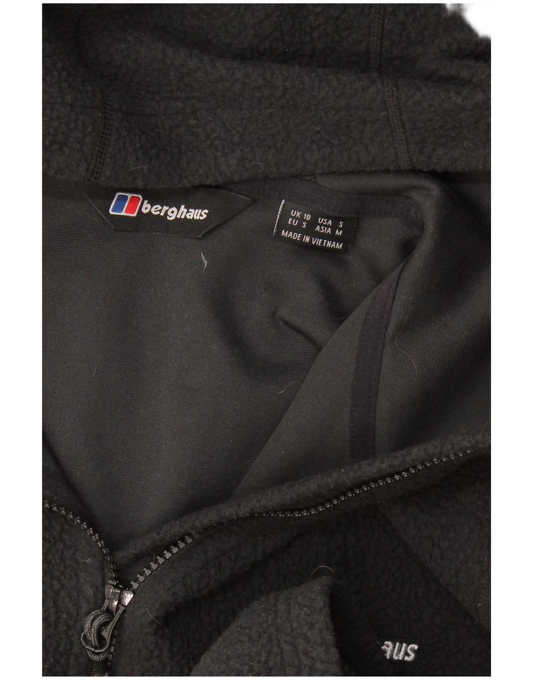 Женская флисовая куртка с капюшоном Berghaus UK 10, маленькая, черная