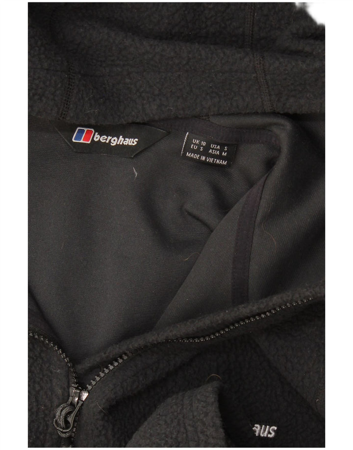 Женская флисовая куртка с капюшоном Berghaus UK 10, маленькая, черная