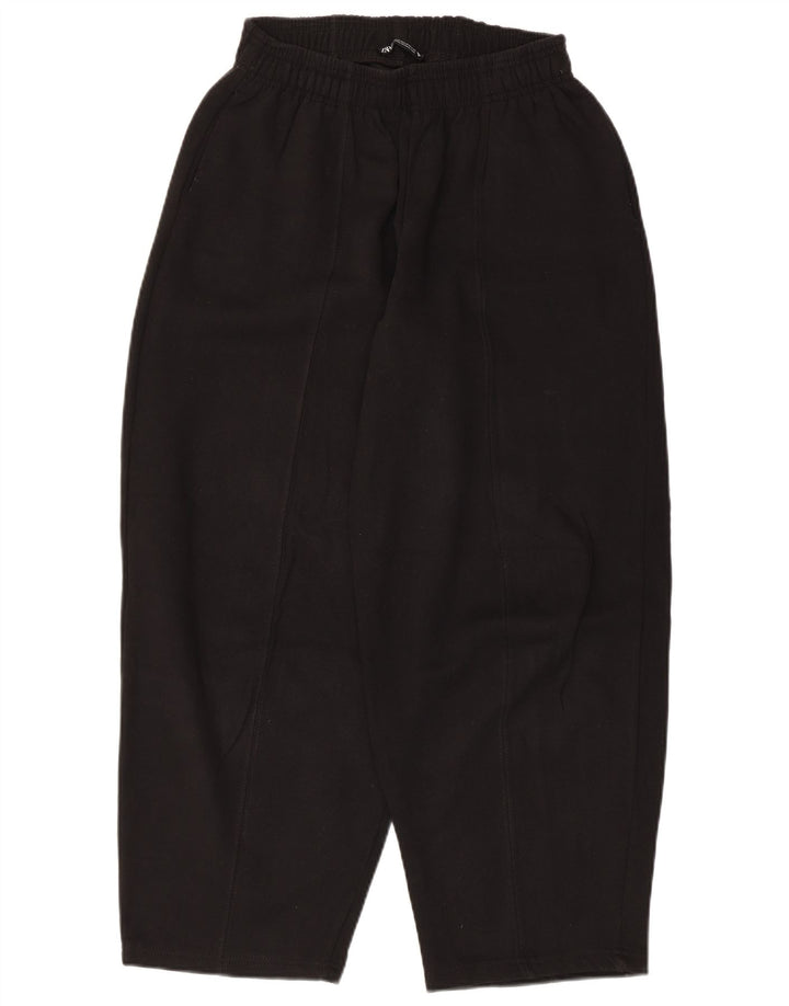 Женские спортивные брюки Zara UK 12, средний черный хлопок, черный