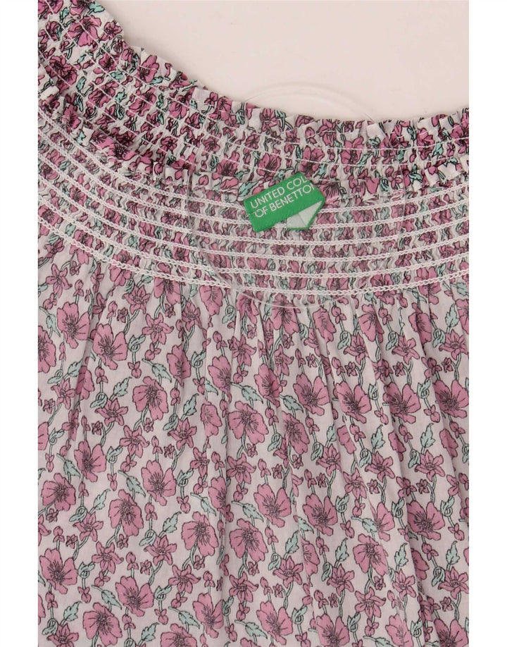 Женская блузка Benetton Top UK 16, большой разноцветный цветочный принт