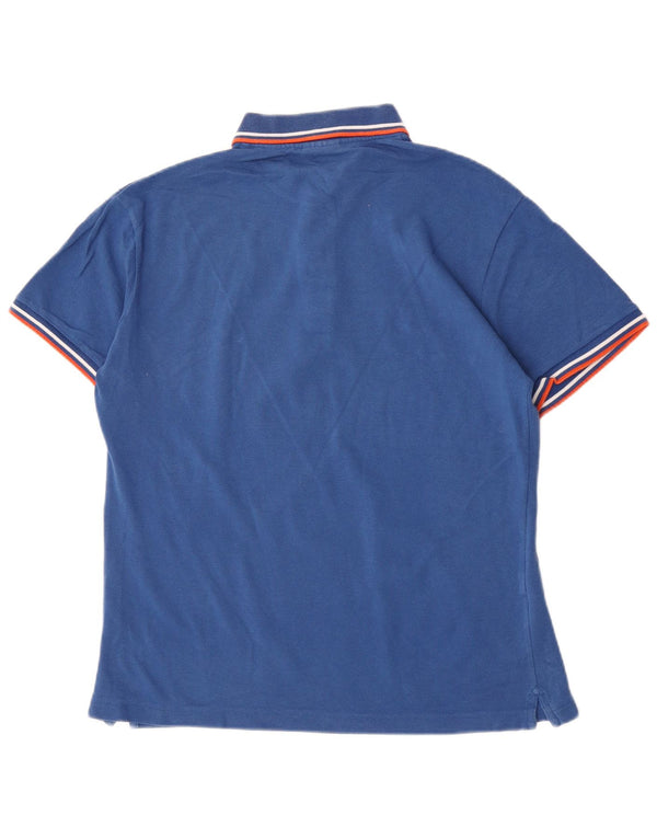 Мужская рубашка поло Lacoste Slim Fit, размер 6 XL, хлопок в синюю полоску