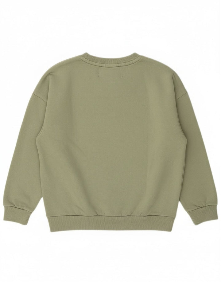 Женский свободный свитшот Superdry с рисунком, Великобритания, 8, маленький, зеленый, хлопок