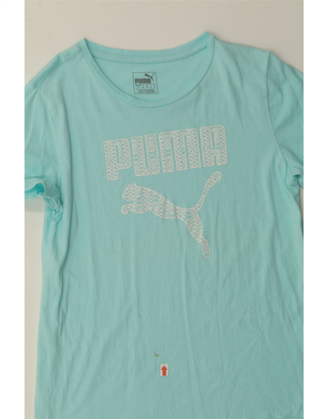 PUMA Womens Graphic T-Shirt Top UK 14 Large Turquoise Vintage Puma and Second-Hand Puma from Messina Hembry 