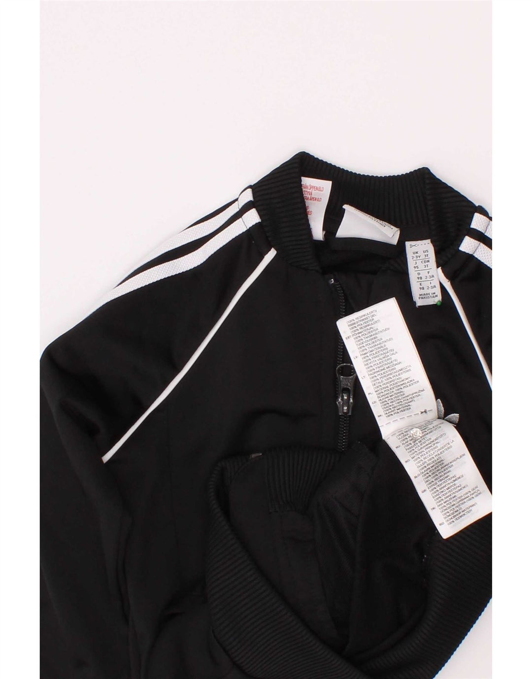 Спортивный костюм Adidas для мальчиков, верхняя куртка 2-3 лет, черный полиэстер