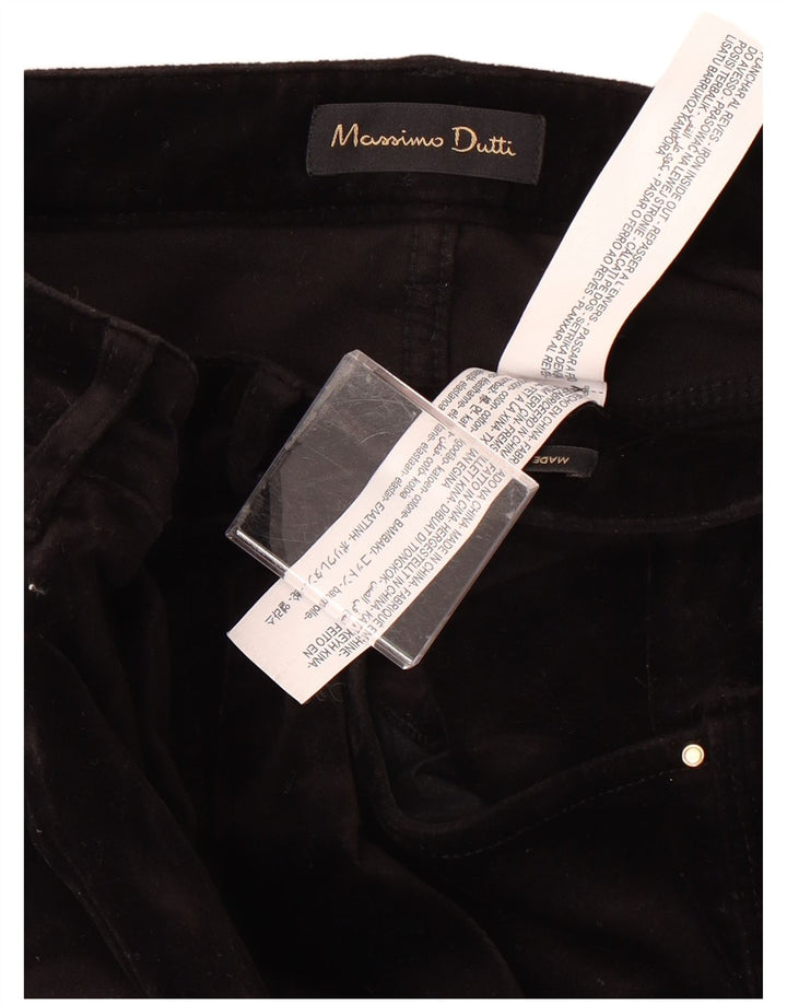 MASSIMO DUTTI Womens Slim Casual Trousers EU 40 Medium W30 L29 Black