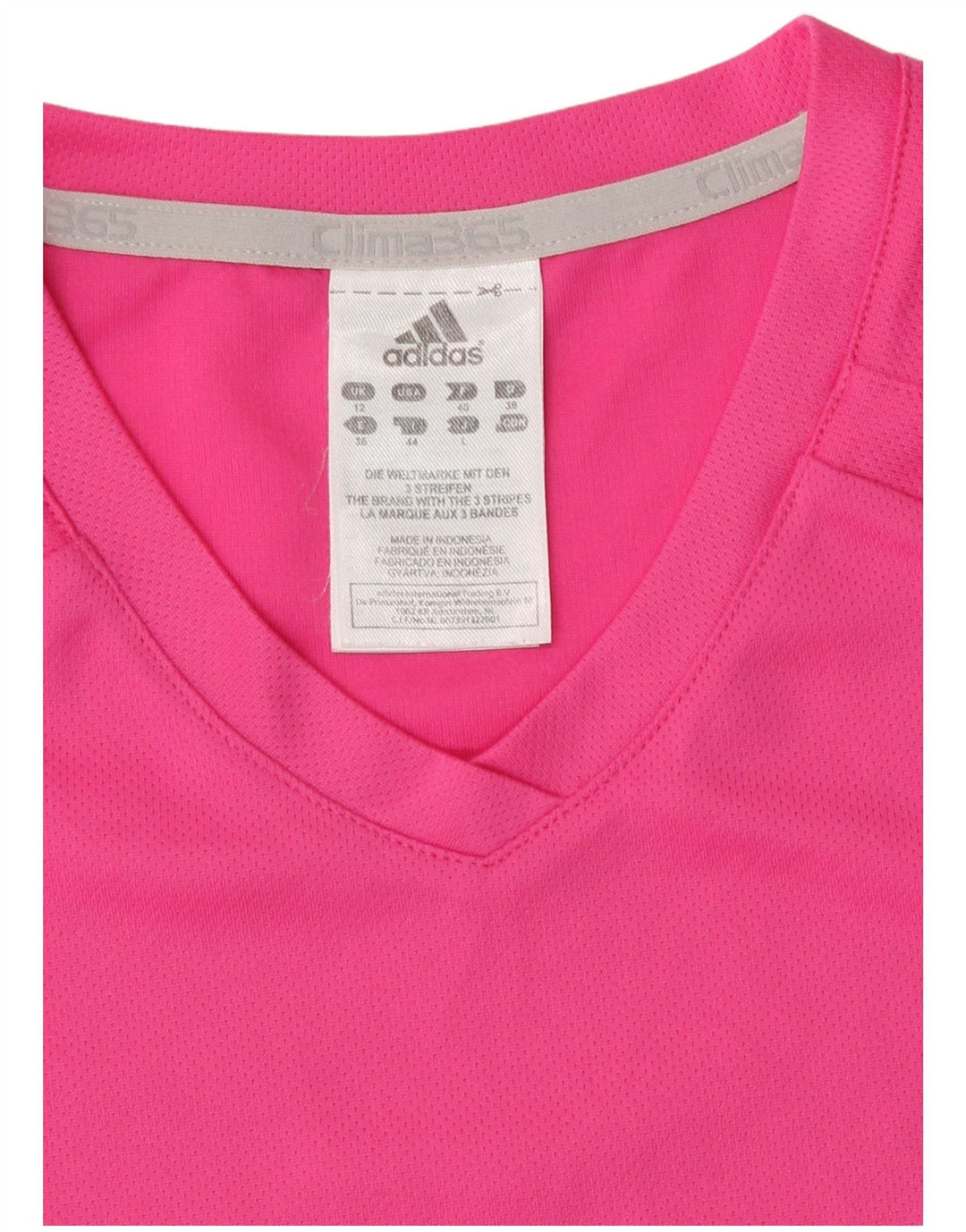 Женская футболка Adidas Clima 365 Top UK 12, средний розовый полиэстер