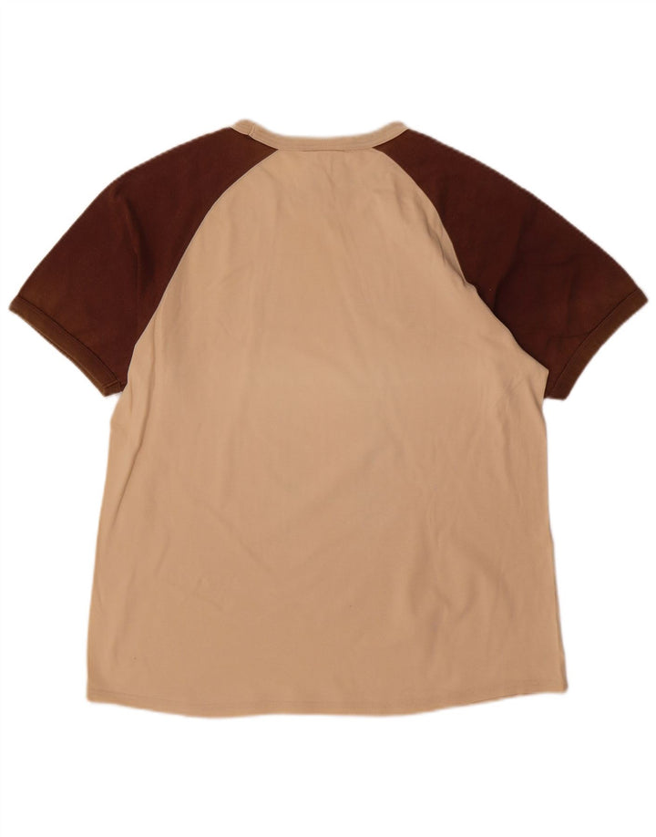 Мужская футболка NIKE с рисунком, Великобритания, размер 39/41, средний бежевый, хлопок с цветными блоками