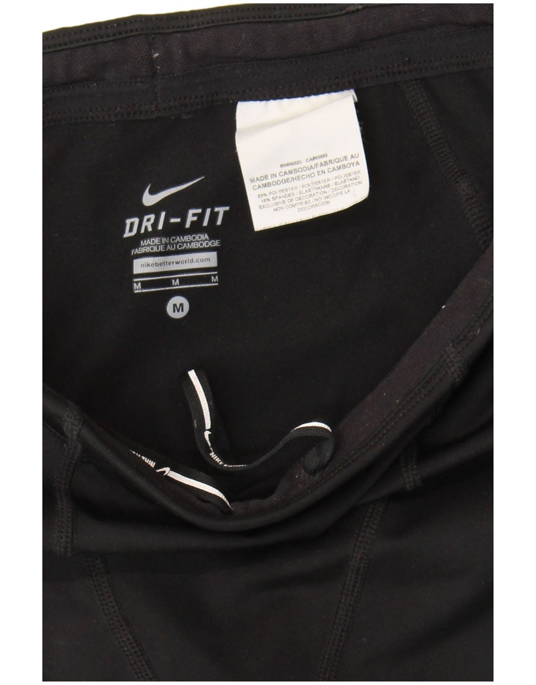 Женские спортивные шорты Nike Dri Fit UK 12, средний черный, полиэстер с цветными блоками