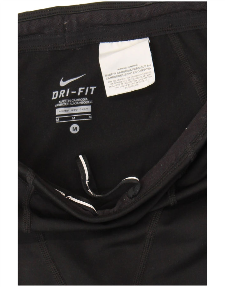 Женские спортивные шорты Nike Dri Fit UK 12, средний черный, полиэстер с цветными блоками
