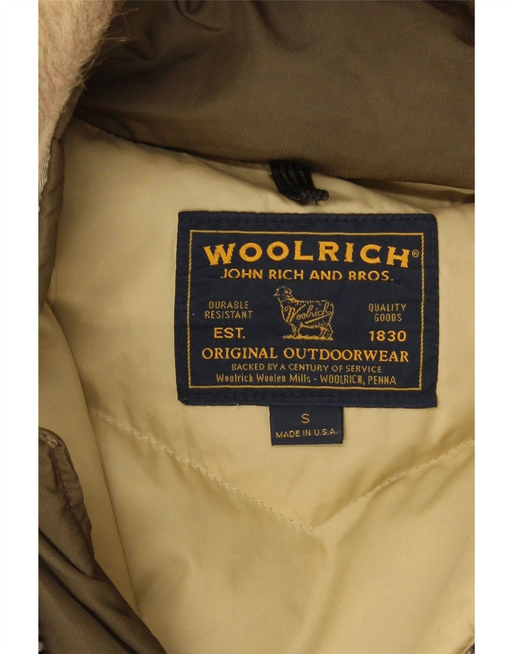 Мужское стеганое пальто с капюшоном Woolrich UK 36, маленький хаки