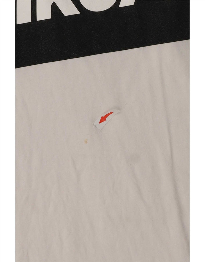 Мужской жилет с графическим рисунком Nike 2XL, белый хлопок с цветными блоками