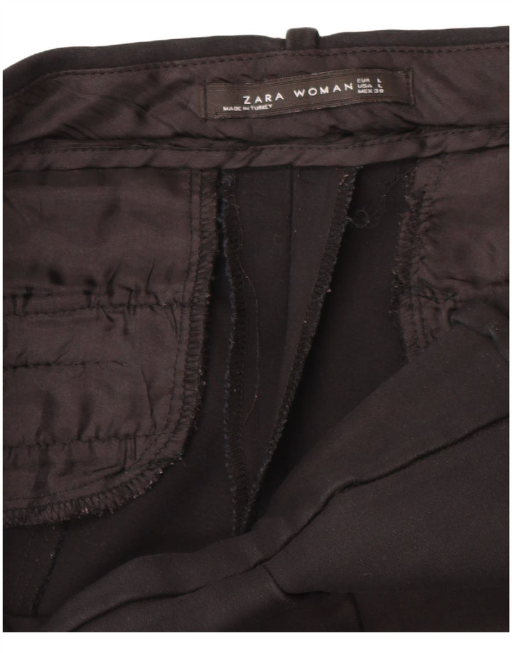 Женские узкие укороченные брюки Zara, большие W34 L24, черные