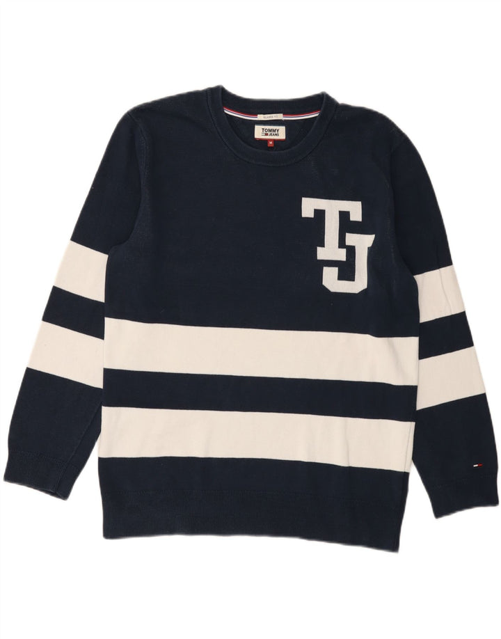 Мужской джемпер с круглым вырезом Tommy Hilfiger, средний темно-синий