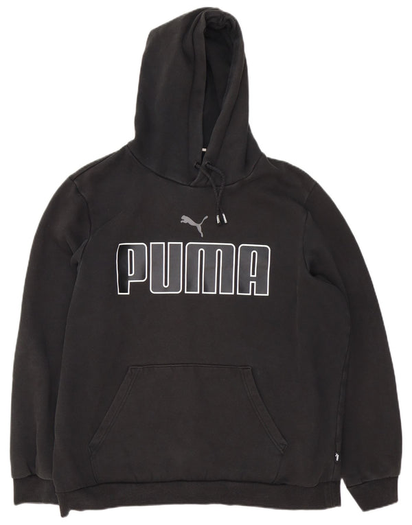 Мужской джемпер с капюшоном с рисунком Puma XL, черный хлопок