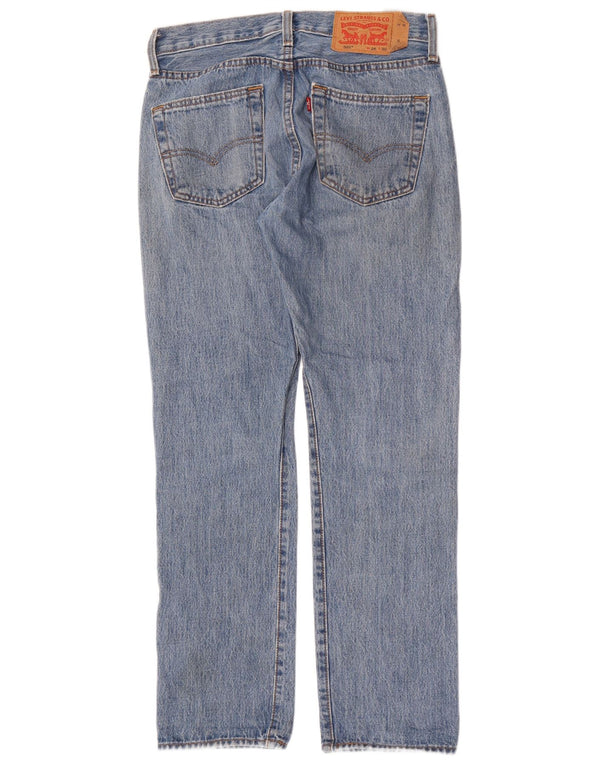 Мужские прямые джинсы Levi's 501 W28 L30 синие, хлопок