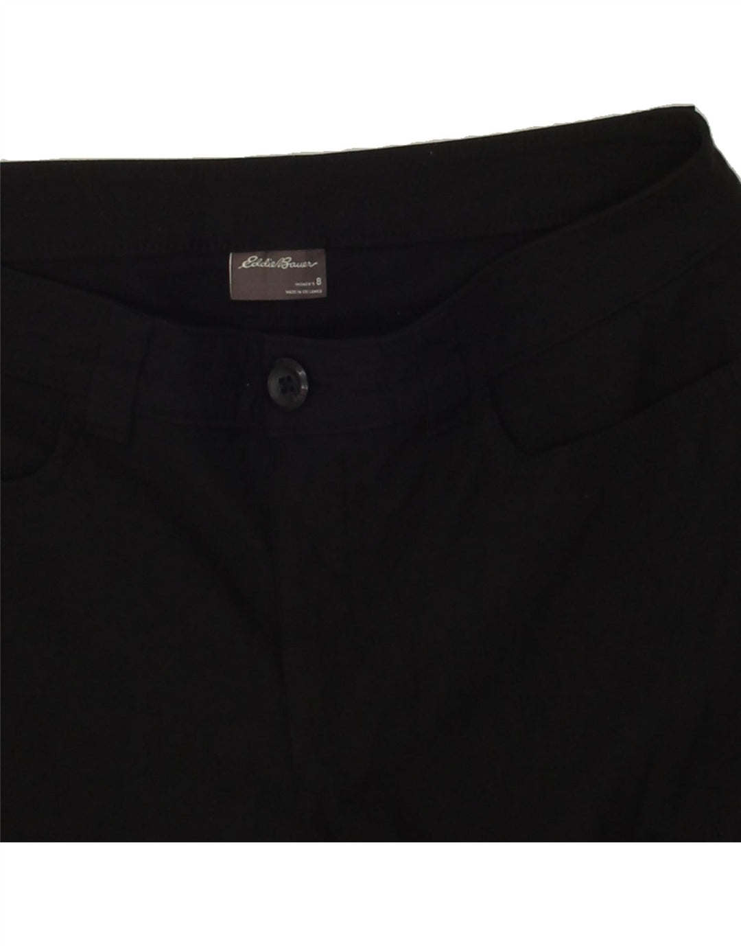EDDIE BAUER Womens Straight Capri Trousers US 8 Medium W32 L20 Black Nylon Vintage Eddie Bauer and Second-Hand Eddie Bauer from Messina Hembry 