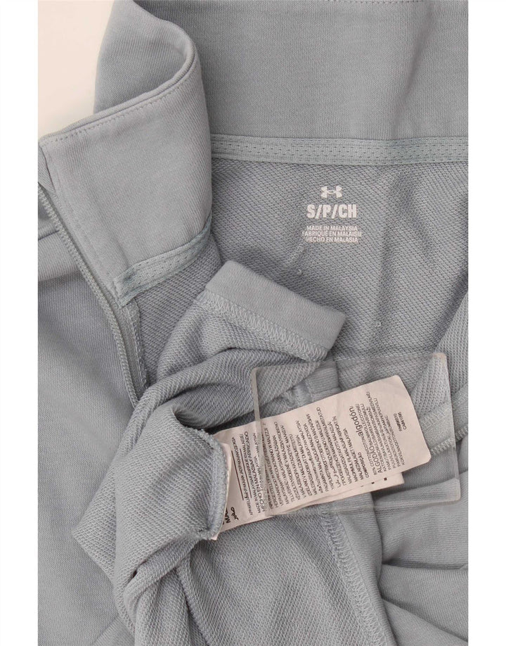 Женский свободный свитшот с воротником на молнии Under Armour, британский размер 10, маленький серый цвет
