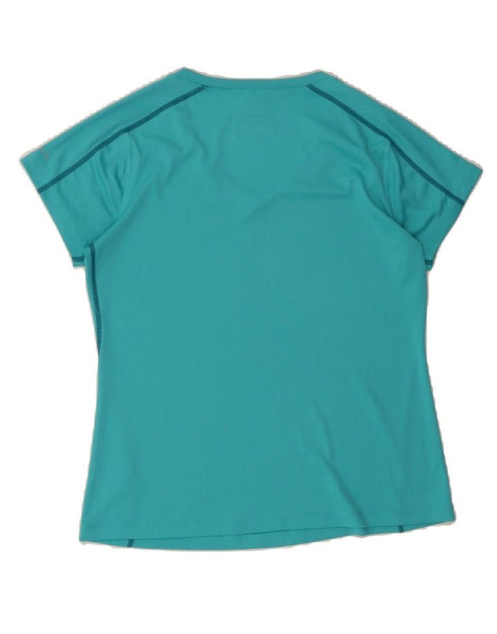 COLUMBIA Womens T-Shirt Top UK 12 Medium Turquoise Vintage Columbia and Second-Hand Columbia from Messina Hembry 