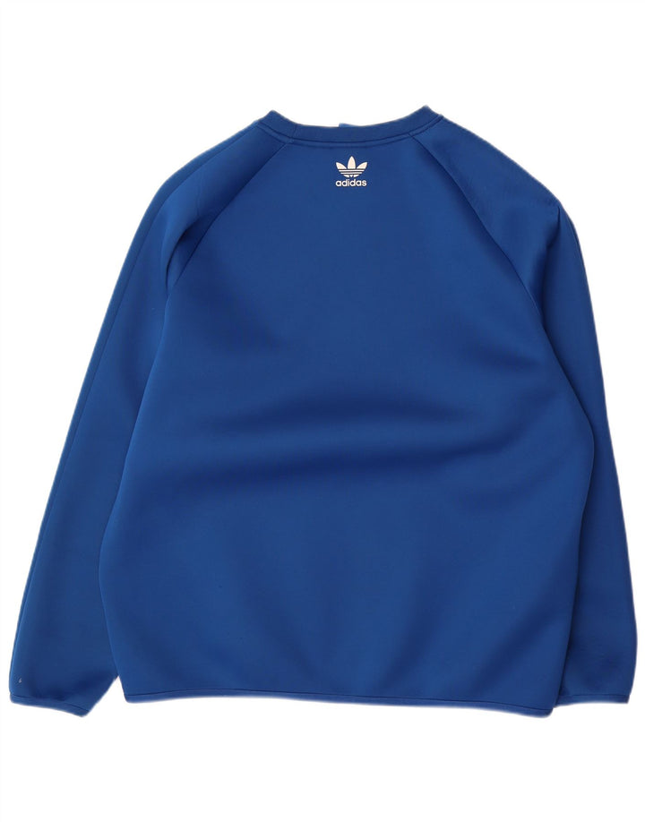 Мужской свитшот ADIDAS с рисунком, XL, синий, полиэстер с цветными блоками