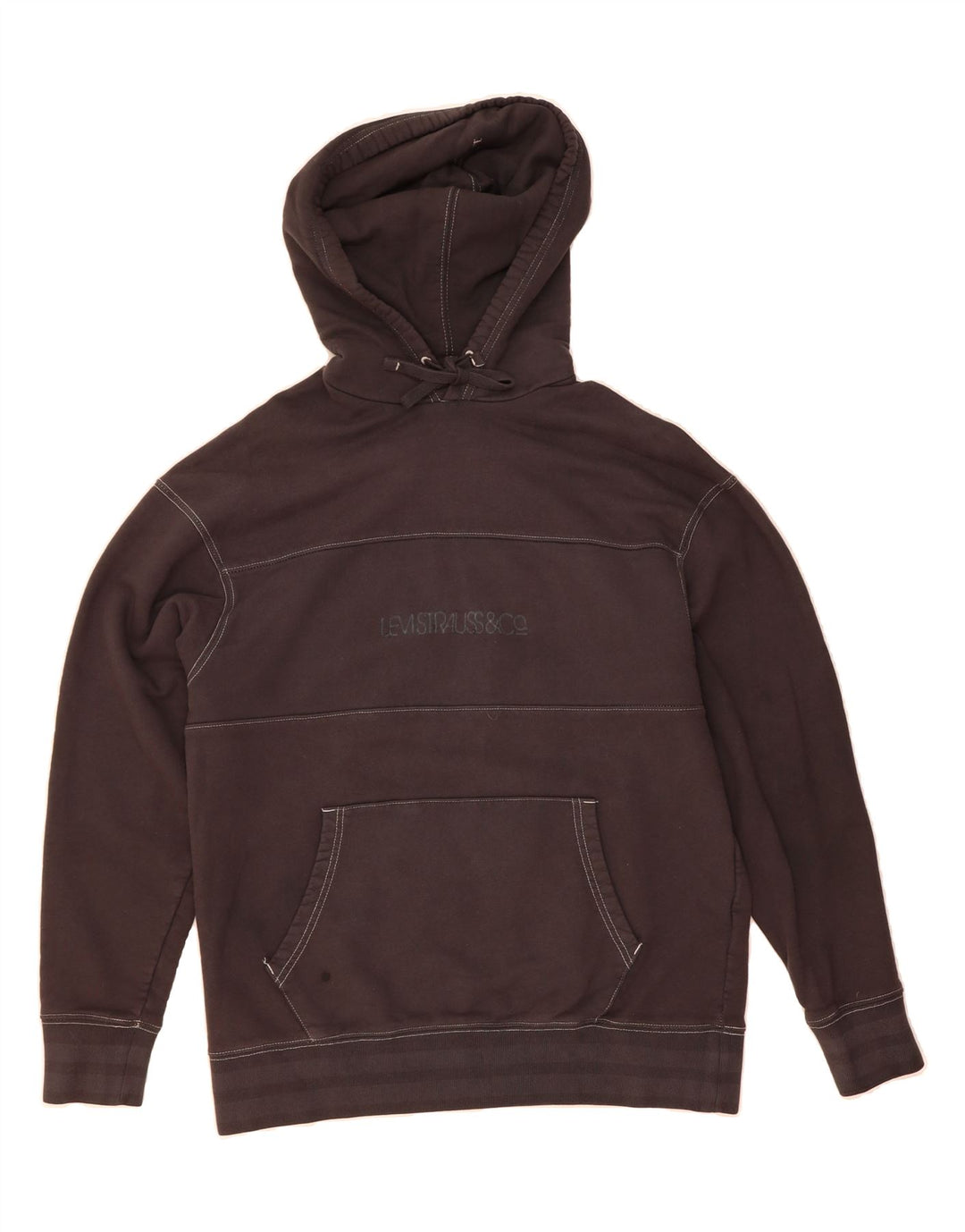 LEVI'S Mens Relaxed Graphic Hoodie Jumper Medium Grey Cotton Vintage Levi's and Second-Hand Levi's from Messina Hembry 