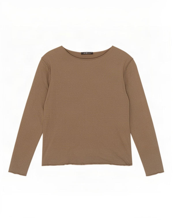 Женский укороченный топ Massimo Dutti с рукавом 3/4 UK 6 XS Хаки