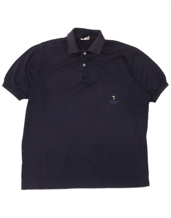 Мужская рубашка-поло Trussardi IT 50 Medium Navy Blue