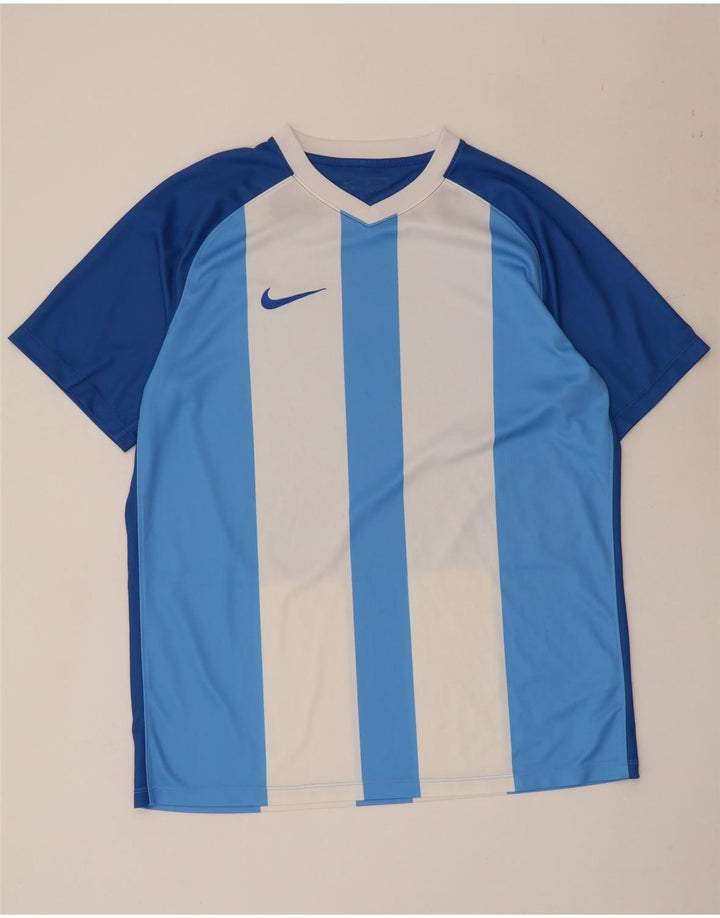 Мужская футболка Nike Dri Fit Top XL из полиэстера в синюю полоску