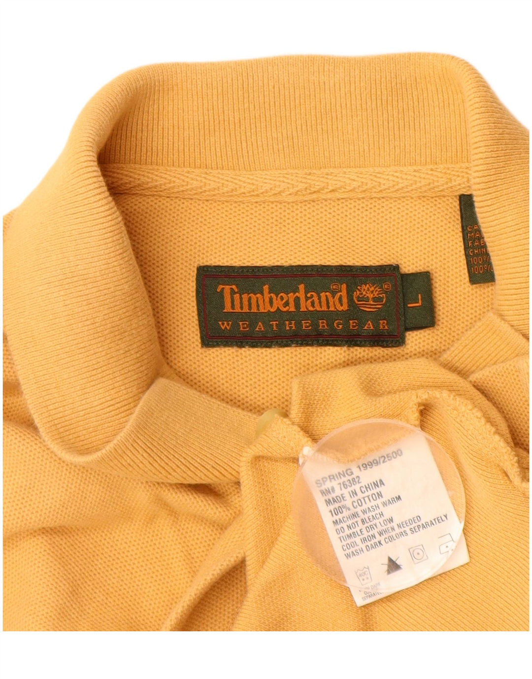 TIMBERLAND Mens Polo Shirt Large Yellow Cotton