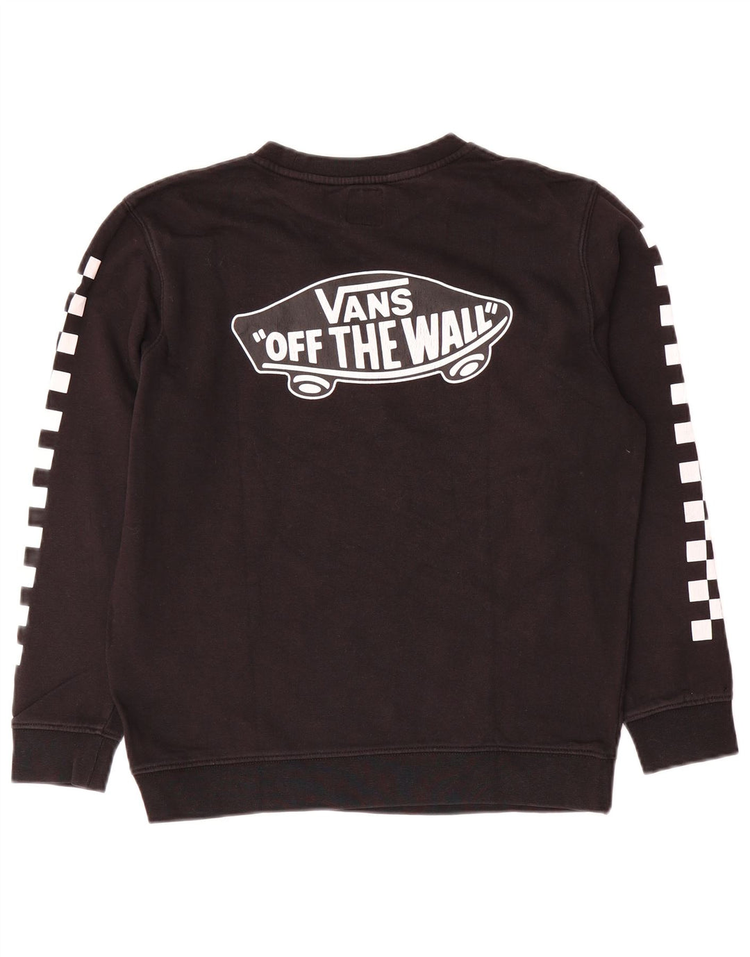 Женский свитер с рисунком Vans UK 16, большой черный хлопковый джемпер