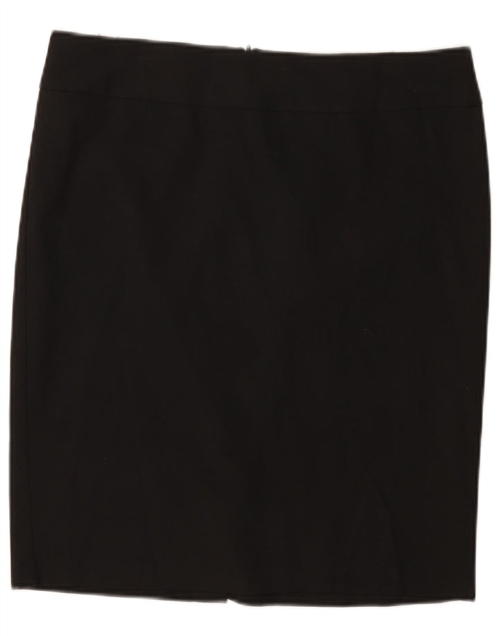 Benetton Женская прямая юбка IT 46 Large W32 Черный полиэстер