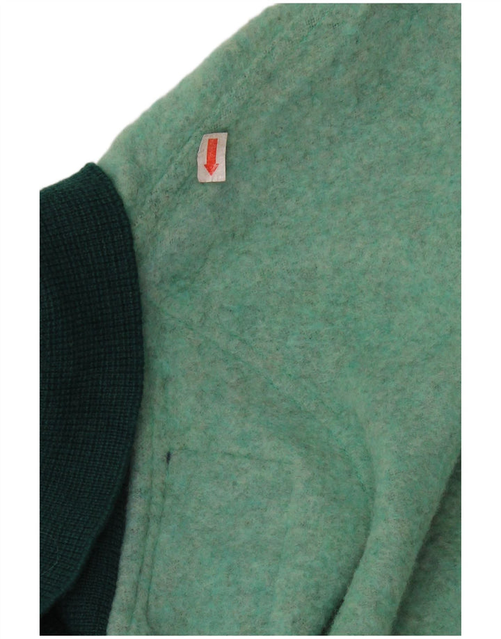 Мужской джемпер с воротником поло DIADORA, большой зеленый шерстяной свитер