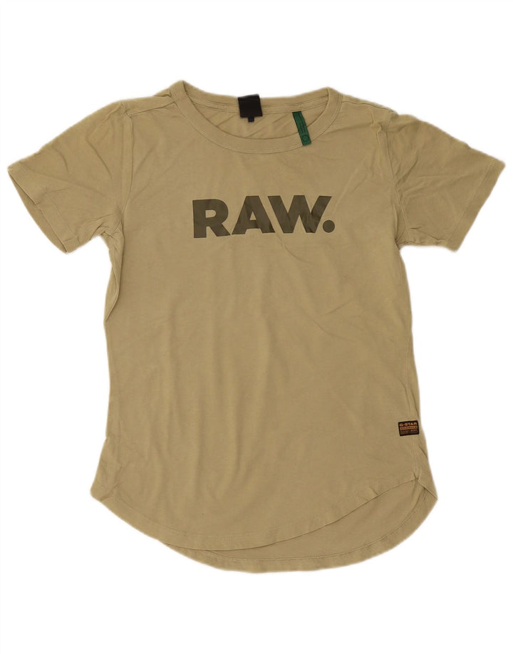 Женская футболка с рисунком G-STAR Top UK 12, средний цвет хаки, хлопок